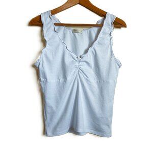 Frankee & Skylarr Y2K Floral Bust Tank Top White Size L Juniors Coquette